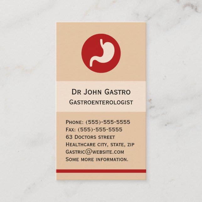 Gastroenterologist business card (Front)