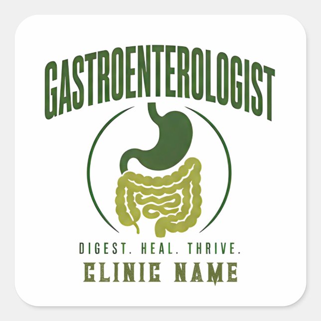 Gastroenterologist Digestive Health Design Square Sticker (Front)