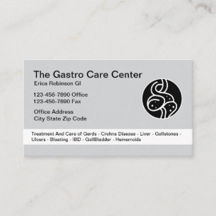 Gastroenterologist Intestinal Theme Business Card