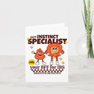 Gastroenterologist Retro Intestine Gift Ibs Gi Nur Card