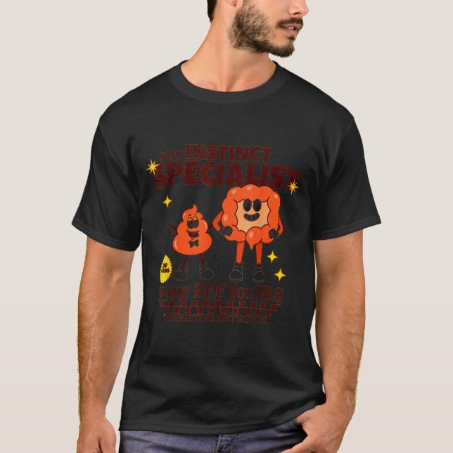 Gastroenterologist Retro Intestine Gift Ibs Gi Nur T-Shirt (Front)