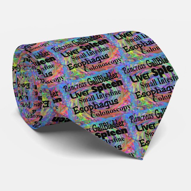 Gastroenterologist Terminology Tie (Rolled)
