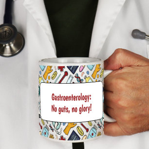 Gastroenterology medical pun doctor pattern gift coffee mug