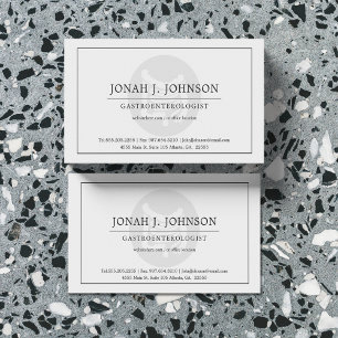 Gastroenterology   Minimal Stomach Symbol  Business Card