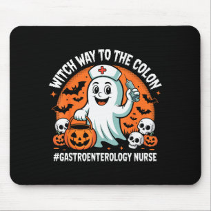 Gastroenterology Nurse Funny Halloween Ghost Nurse Mouse Pad
