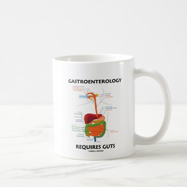 Gastroenterology Requires Guts (Digestive System) Coffee Mug (Right)