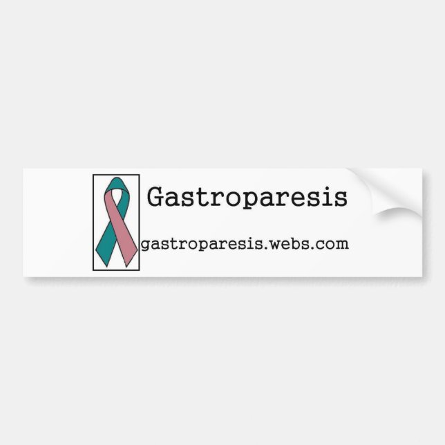 Gastroparesis Awareness Bumper Sticker (Front)