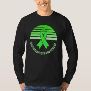 Gastroparesis Awareness Retro Sunset Ribbon T-Shirt