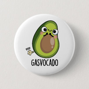 Gasvocado Funny Farting Avocado Pun  6 Cm Round Badge
