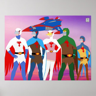 Gatchaman Minimal Style Poster