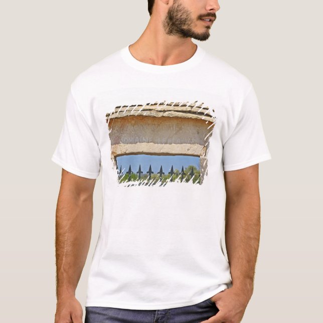 Gate and key stone carved with Montrachet, T-Shirt (Front)