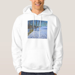 Gate and trees Winter Dam Lane Derbyshire 2013 Hoodie