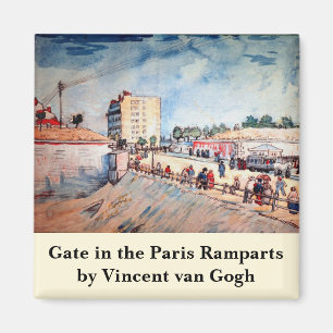Gate in the Paris Ramparts by Vincent van Gogh Magnet