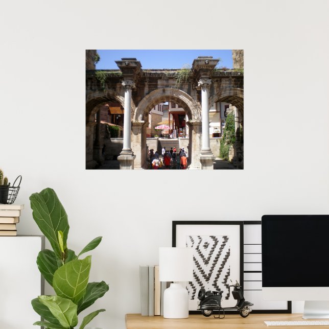 Gate of the Roman Emperor Hadrian Poster (Home Office)