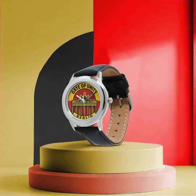 Gate of Unity Kid's Stainless Steel Black Leather  Watch (Creator Uploaded)