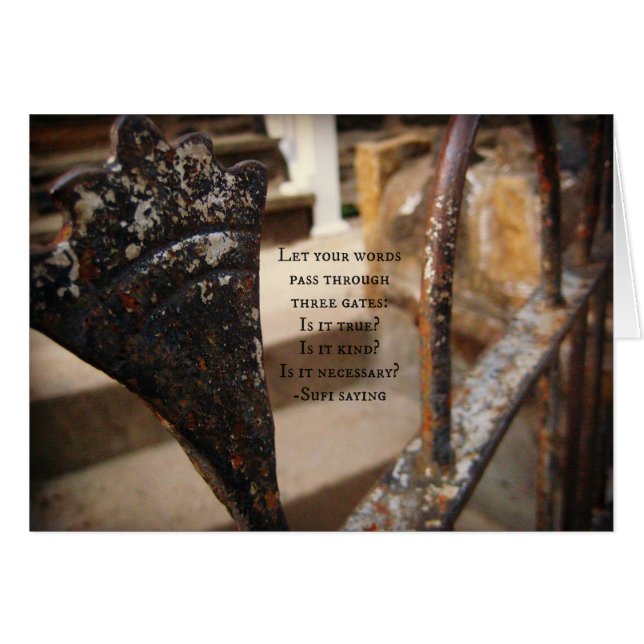 Gate & Sufi Saying (Front Horizontal)