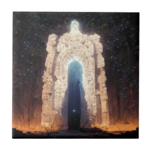 Gate To Eternity Fantasy Sci-Fi Art Tile
