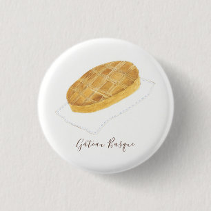 Gâteau Basque watercolor 3 Cm Round Badge