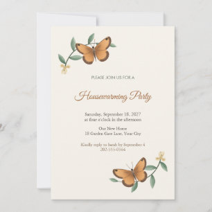 Gatekeeper Butterfly Housewarming Invitation
