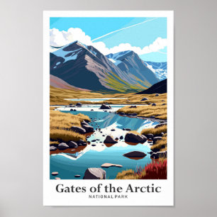 Gates of the Arctic Alaska Vintage Travel Poster