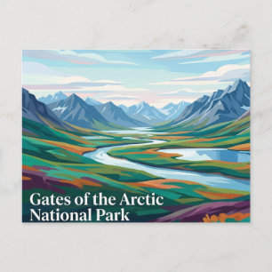 Gates of the Arctic National Park Alaska Postcard