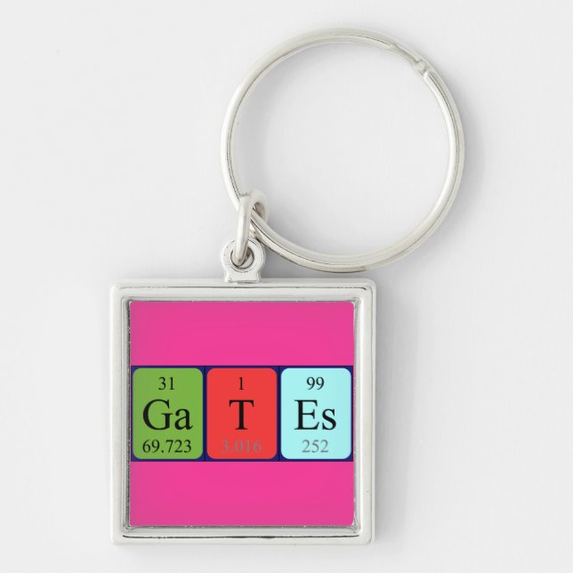Gates periodic table keyring (Front)