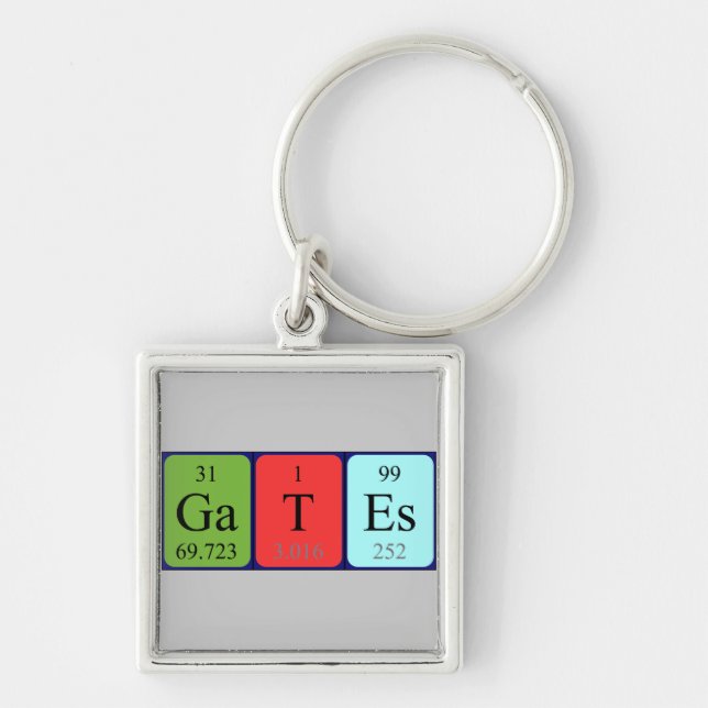 Gates periodic table keyring (Front)