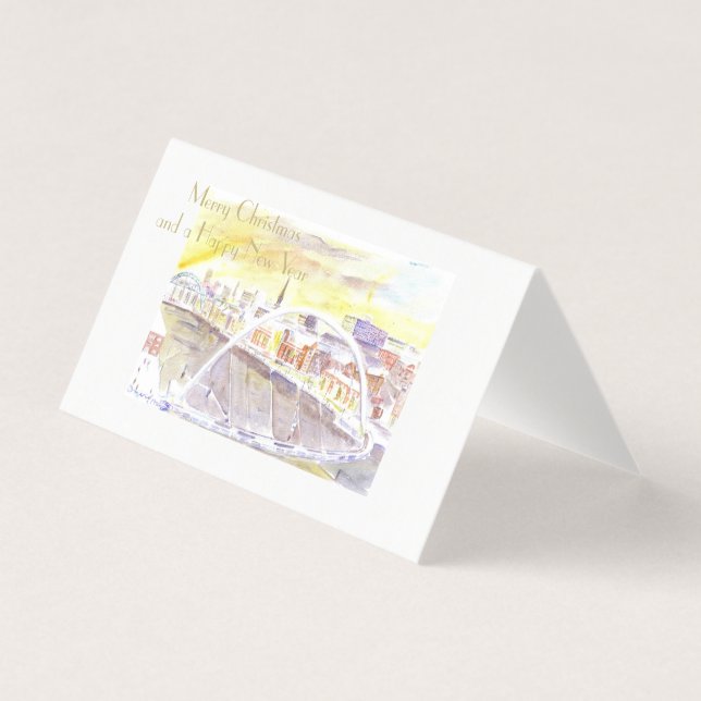 Gateshead Milenium Bridge Christmas cards (Front)