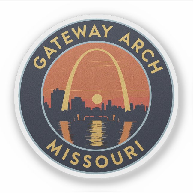 Gateway Arch Missouri Vintage Travel (Front)