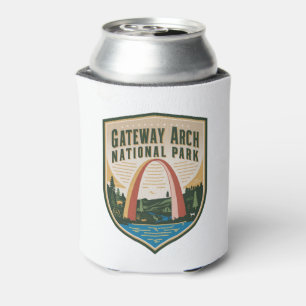 Gateway Arch National Park Badge  Can Cooler