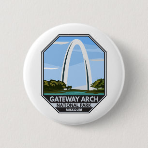 Gateway Arch National Park Missouri 6 Cm Round Badge