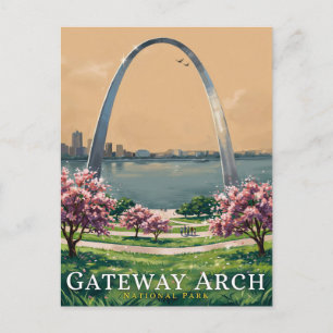 Gateway Arch National Park Scenic Postcard