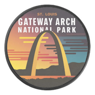 Gateway Arch National Park St. Louis Abstract Hockey Puck