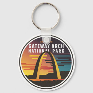 Gateway Arch National Park St. Louis Abstract Key Ring