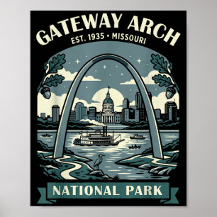 Gateway Arch National Park St Louis Missouri Poster
