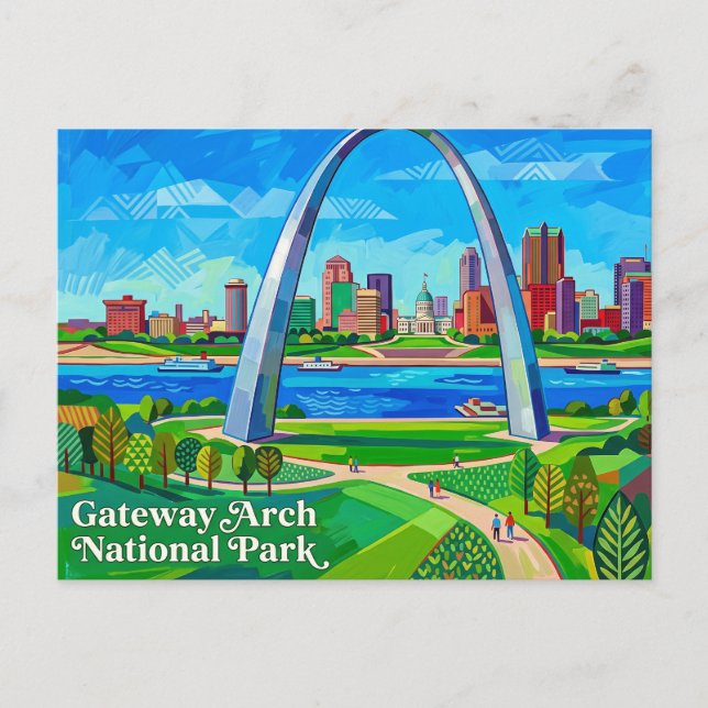 Gateway Arch National Park USA Postcard (Front)