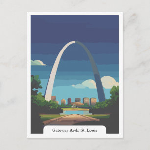 Gateway Arch, St. Louis, Missouri Travel Vintage Postcard