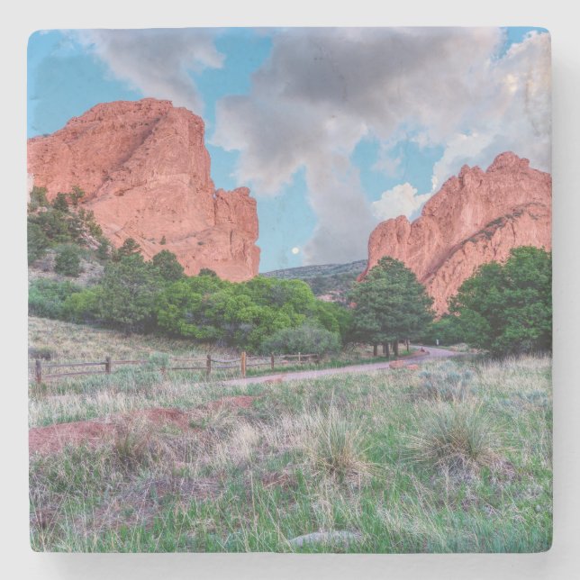 Gateway Rocks Garden Of The Gods Stone Coaster (Front)