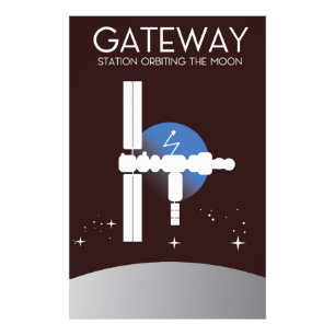 Gateway - Station orbiting the moon Photo Print