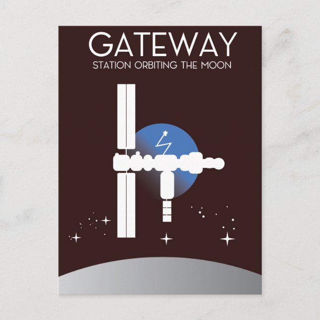 Gateway - Station orbiting the moon Postcard (Front)
