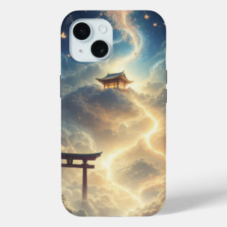 Gateway to Heaven: The Celestial Shrine iPhone 15 Case