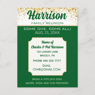 Gather! Family Reunion Invitation Postcard