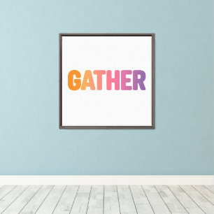 Gather in Warm Colours Canvas Print