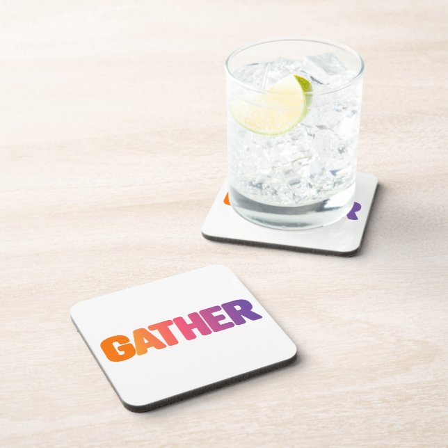 Gather in Warm Colours Coaster (Right Side)