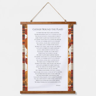 Gather 'Round the Plaid Hanging Tapestry