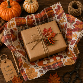 Gather 'Round the Plaid Tissue Paper