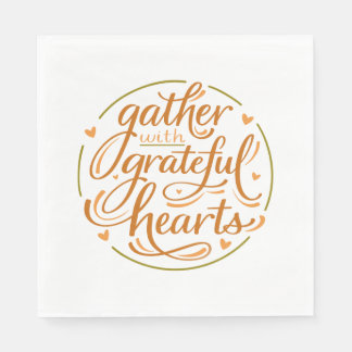 Gather with Grateful Hearts Napkins