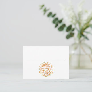 Gather with Grateful Hearts Placecard
