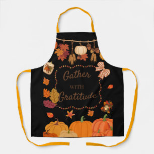 Gather with Gratitude 2026 Autumn Pumpkin &Leaves Apron