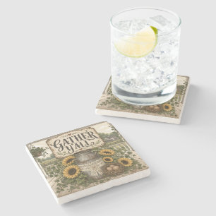 GATHER Y'ALL STONE COASTER